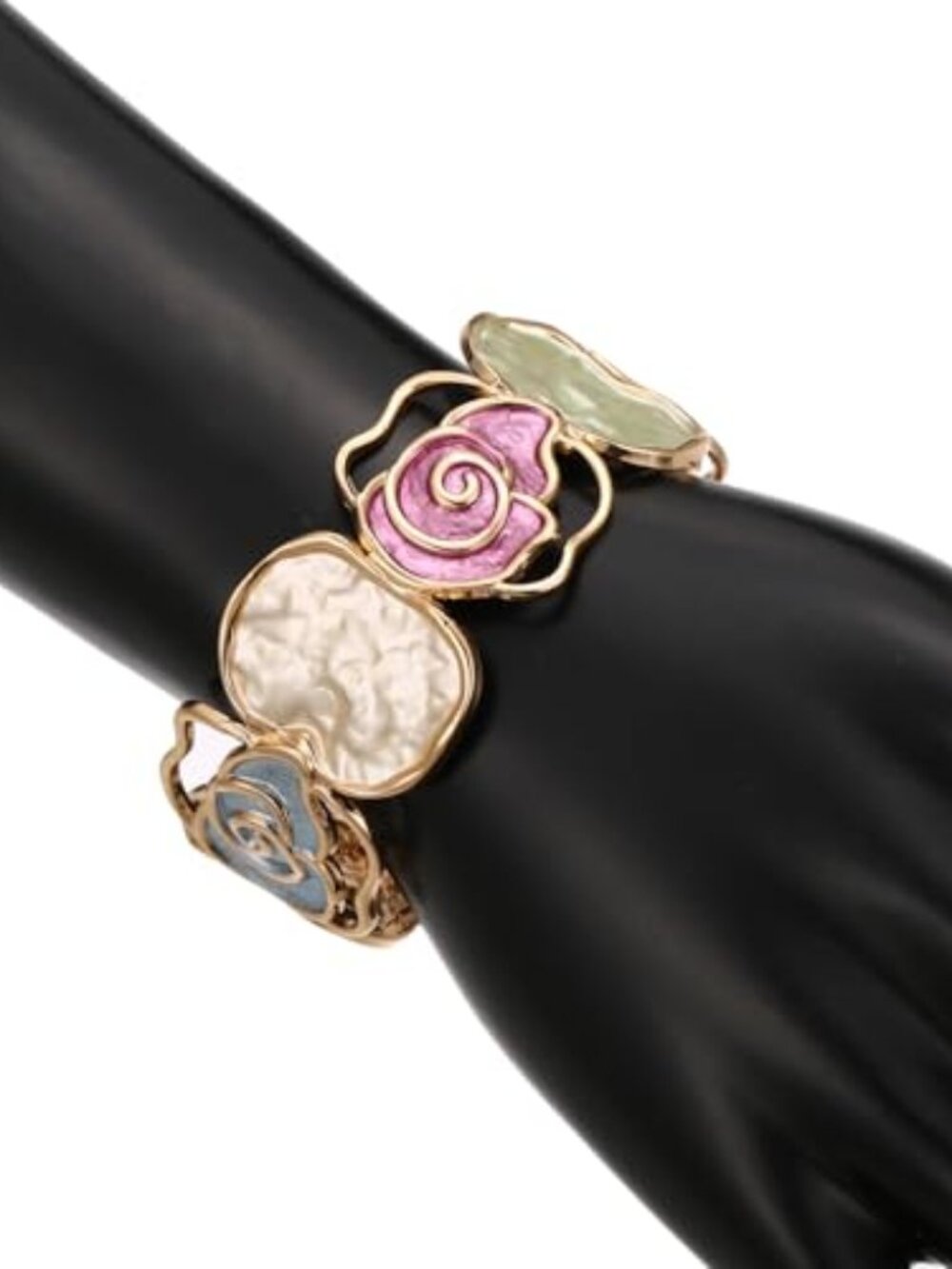Gold Rose‎ Cuff Bracelet for Women